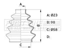 First Line Cv Joint Boot Kit  - FCB1008 fits Stretch CV Boot Kit