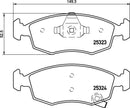 Mintex Brake Pad Set fits -Chrysler Fiat MDB3233 (also fits other vehicles)
