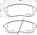 Mintex Brake Pad Set fits -Fiat Nissan Suzuki MDB2847 (also fits other vehicles)