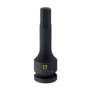 Carlyle Hand Tools 3/8 Drive 17mm Hex Long impact socket - CISH38017M