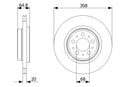 Bosch Brake Disc Pair Part No - 0986479320
