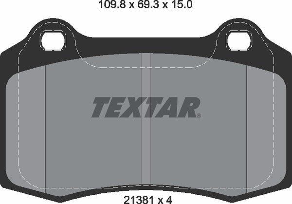 Citroën Jaguar Lotus Peugeot Seat Volvo, Brake Pad Set - Textar 2138102