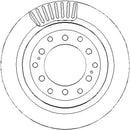 Disctech Brake Disc (Single) - Fits Lexus, Toyota - ABD4034 - Rear Axle