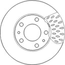 Disctech Brake Disc (Single) - Fits Citroën, Ford - ABD3274 - Front Axle