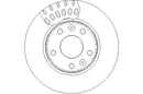 Disctech Brake Disc (Single) - Fits Dacia, Infiniti - ABD2175 - Front Axle