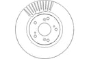 Disctech Brake Disc (Single) - Fits Honda - ABD2216 - Front Axle