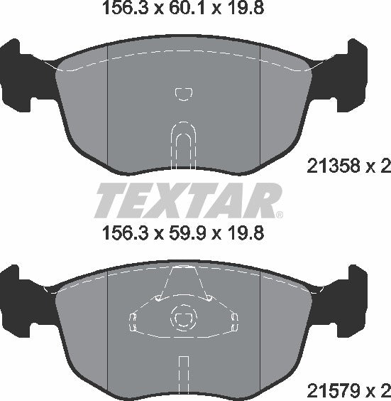 Textar Brake Pad Set - 2135803