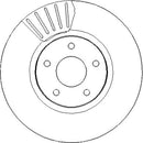 Disctech Brake Disc (Single) - Fits Fiat, Ford - ABD3394 - Front Axle