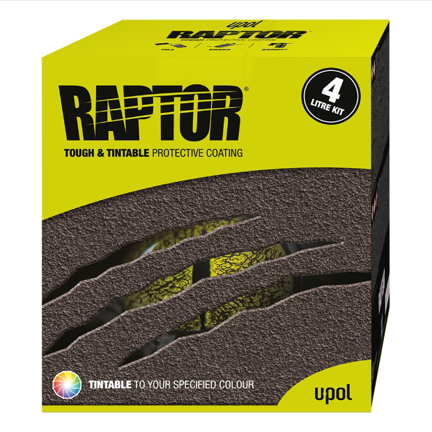 U-Pol Raptor Tough & Tintable Protective Coating 4 Bottle Kit - Tintable - UPORLT/S4