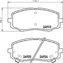 Mintex Brake Pad Set fits -Hyundai MDB3055 (also fits other vehicles)