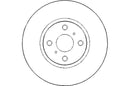 Disctech Brake Disc (Single) - Fits Citroën, Toyota - ABD2258 - Front Axle