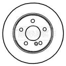 Borg & Beck Brake Disc Pair  - BBD4722 fits Mercedes C Class C200CDi 07-