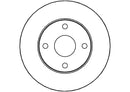 Disctech Brake Disc (Single) - Fits Citroën, Mazda - ABD3447 - Front Axle