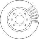 Disctech Brake Disc (Single) - Fits Nissan, Suzuki - ABD3017 - Front Axle
