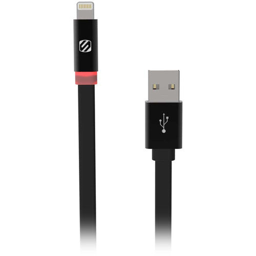 Scosche FlatOut Lightning to USB Charge and Sync Cable with LED Indicator - I3FLED