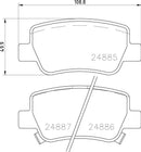 Mintex Brake Pad Set fits -Toyota MDB3036 (also fits other vehicles)