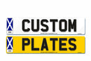 4D Pair of Aluminium Number Plates 520 X 111 Scotland|Standard