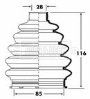 Borg & Beck Cv Joint Boot Kit  - BCB6083 fits Ford Focus II, C-Max