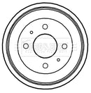 Borg & Beck Brake Drum  - BBR7244