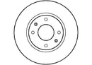 Disctech Brake Disc (Single) - Fits Hyundai, Mercedes-benz - ABD2953 - Front Axle