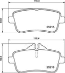 Mintex Brake Pad Set fits -MercedesBenz MDB3315 (also fits other vehicles)