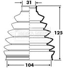 Borg & Beck Cv Joint Boot Kit  - BCB2395 fits VW - Outer