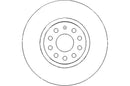 Disctech Brake Disc (Single) - Fits Dacia, Seat - ABD3054 - Front Axle