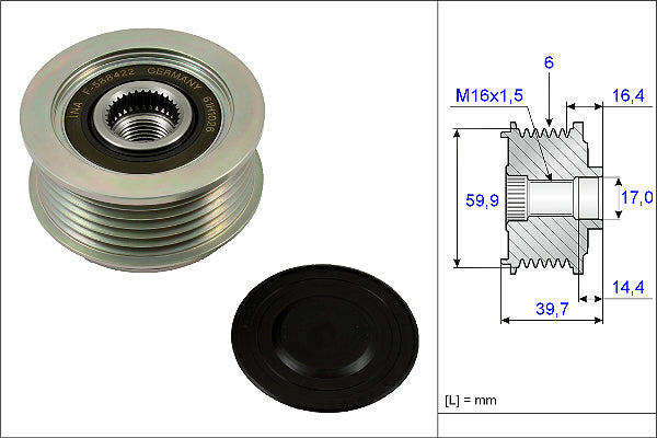 INA Alternator Freewheel Clutch - Part No - 535024110
