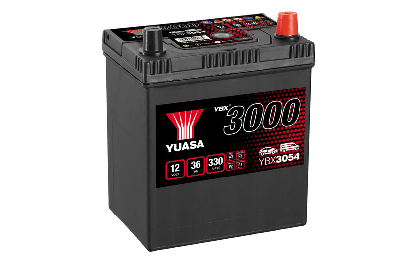 Yuasa YBX3054 - 054 SMF Car Battery - 4 Year Warranty