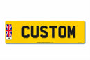 4D Rear Aluminium Number Plate 533 X 152 GB|Oversized