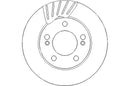 Disctech Brake Disc (Single) - Fits Ssangyong, Subaru - ABD3083 - Front Axle