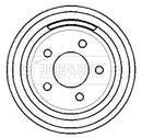 Borg & Beck Brake Drum  - BBR7142