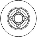 Disctech Brake Disc (Single) - Fits Citroën - ABD2100 - Rear Axle