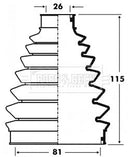 Borg & Beck Cv Joint Boot Kit  - BCB6075 fits Fiat Grande Punto