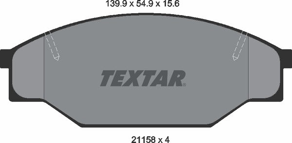 Textar Brake Pad Set - 2115801