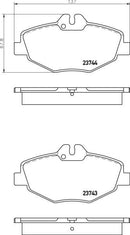 Mintex Brake Pad Set fits -MercedesBenz MDB2539 (also fits other vehicles)
