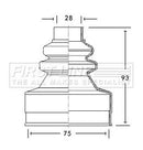 First Line Cv Joint Boot Kit  - FCB2738 fits Citroen, Peugeot - Inner