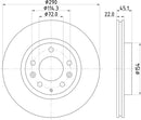 Mintex Brake Discs fits -Mazda S265:5 MDC1904 (also fits other vehicles)