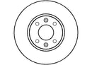 Disctech Brake Disc (Single) - Fits Dacia, Nissan - ABD2040 - Front Axle