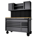 Draper 56"10 Drawer Workstation Sgrey - 31761