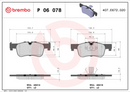 Brembo Brake Pad Set - P06078