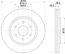 Mintex Brake Discs fits -Nissan V231:4 MDC2163 (also fits other vehicles)