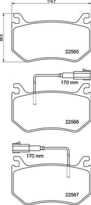 Mintex Brake Pad Set fits -Alfa Romeo MDB3990 (also fits other vehicles)