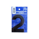 Castle Promotions 2 - 3in. Adhesive Digit - Black - Pack Of 12 - DPX122