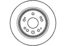 Disctech Brake Disc (Single) - Fits Ford, Honda - ABD2802 - Rear Axle
