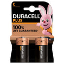Duracell Plus Power Alkaline C Batteries - Pack of 2 - S18711