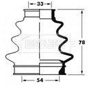 Borg & Beck Cv Joint Boot Kit  - BCB6065 fits BMW 3 srs, 5 srs