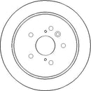 Disctech Brake Disc (Single) - Fits Lexus, Toyota - ABD2261 - Rear Axle