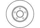 Disctech Brake Disc (Single) - Fits Ford, Kia - ABD2063 - Front Axle