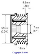 WAI Clutch Pulley - 24-91106